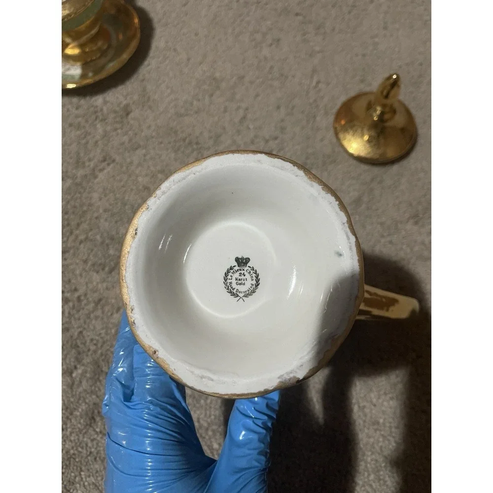VTG Antique 24k Gold 8piece Teapot Set